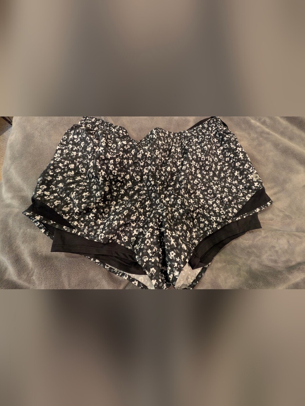 RBX Black Floral Athletic Shorts